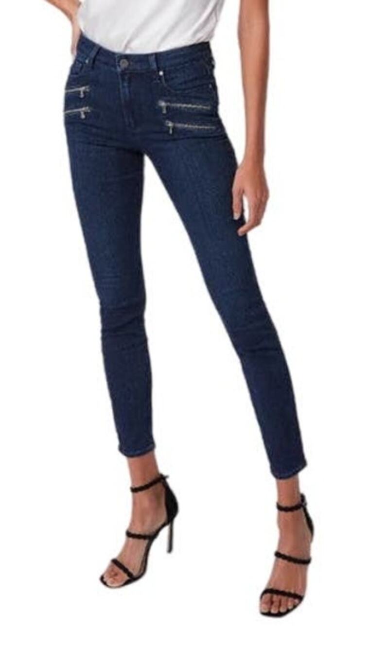 Paige jeans Edgemont high waist ankle skinny blue 27